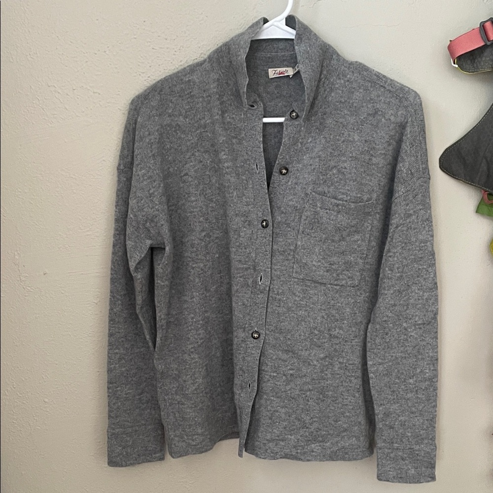 Faherty Charcoal Knit Sweater